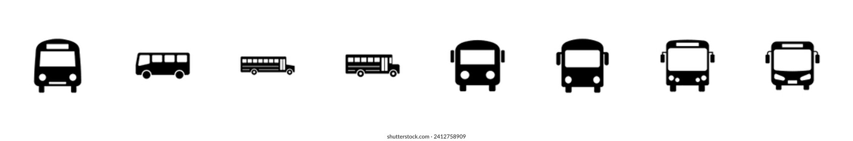 Bus icon set. bus vector icon