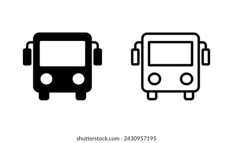 Bus icon set. bus vector icon