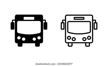 Bus icon set. bus vector icon