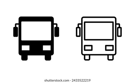 Bus icon set. bus vector icon