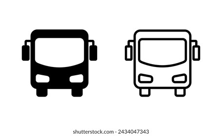 Bus icon set. bus vector icon