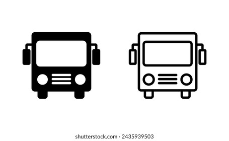 Bus icon set. bus vector icon