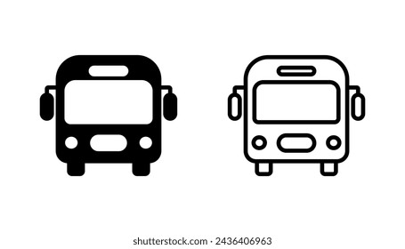 Bus icon set. bus vector icon