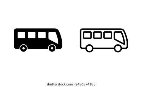 Bus icon set. bus vector icon