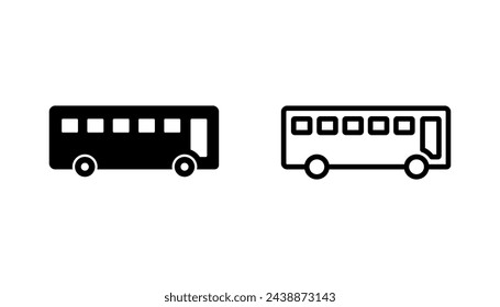 Bus icon set. bus vector icon