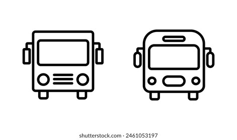 Bus icon set. bus vector icon