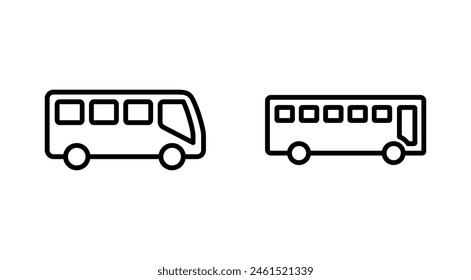 Bus icon set. bus vector icon