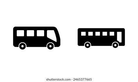 Bus icon set. bus vector icon