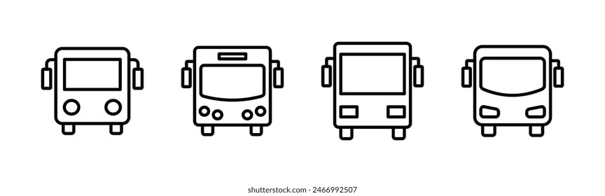 Bus icon set. bus vector icon