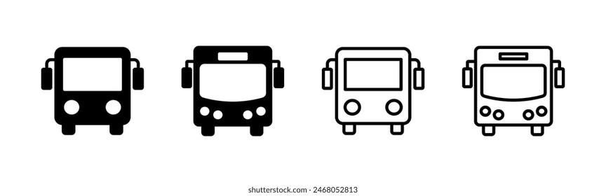 Bus icon set. bus vector icon