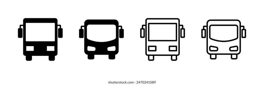 Bus icon set. bus vector icon