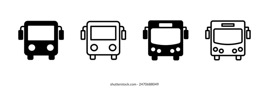 Bus icon set. bus vector icon