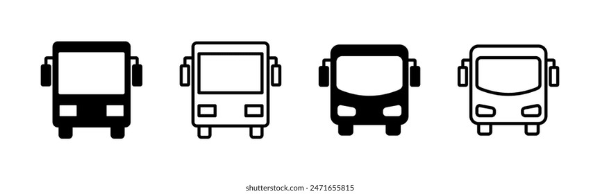 Bus icon set. bus vector icon