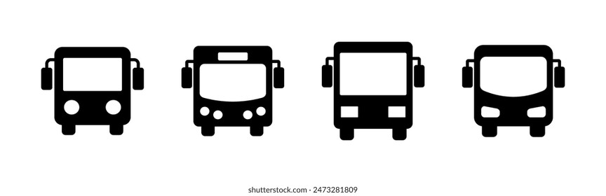 Bus icon set. bus vector icon