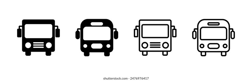 Bus icon set. bus vector icon