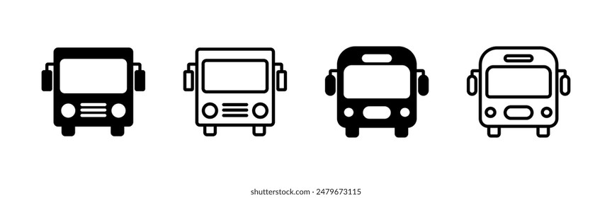 Bus icon set. bus vector icon