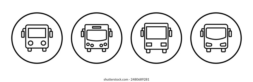 Bus icon set. bus vector icon