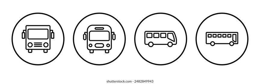 Bus icon set. bus vector icon