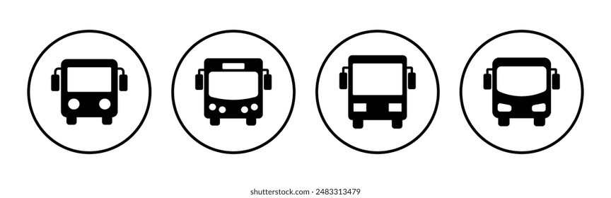 Bus icon set. bus vector icon