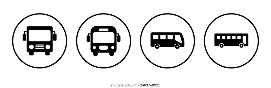 Bus icon set. bus vector icon