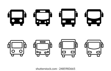 Bus icon set. bus vector icon