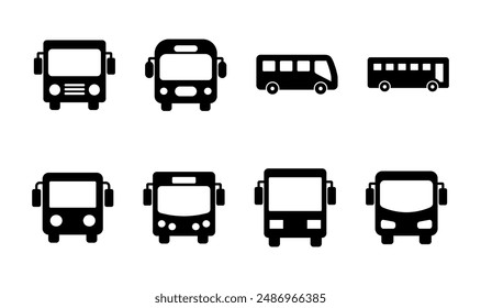 Bus icon set. bus vector icon