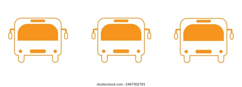 Bus icon set. bus vector icon