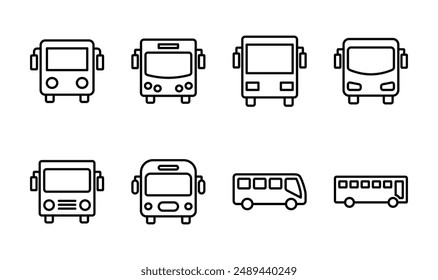 Bus icon set. bus vector icon