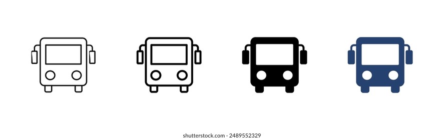 Bus icon set. bus vector icon