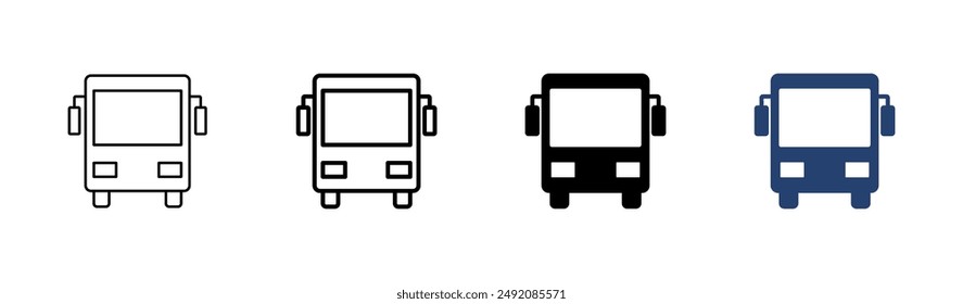 Bus icon set. bus vector icon