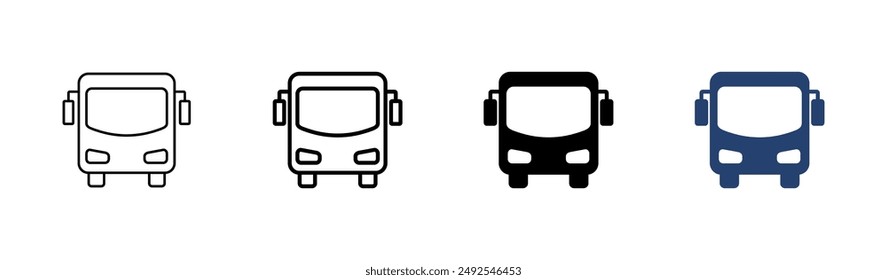 Bus icon set. bus vector icon