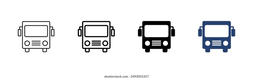 Bus icon set. bus vector icon