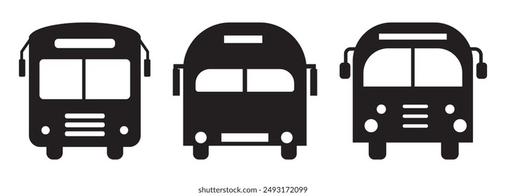 Conjunto de iconos de bus. Vector de bus