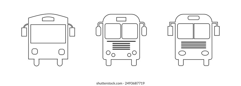 Bus icon. Bus icon set. Bus icon vector.