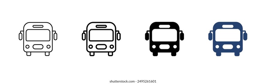 Bus icon set. bus vector icon