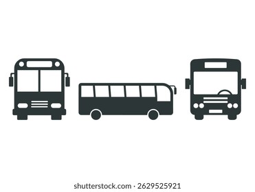 Bus icon set. bus vector icon
