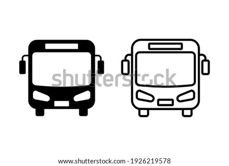 Bus icon set. bus vector icon