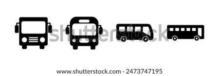 Bus icon set. bus vector icon