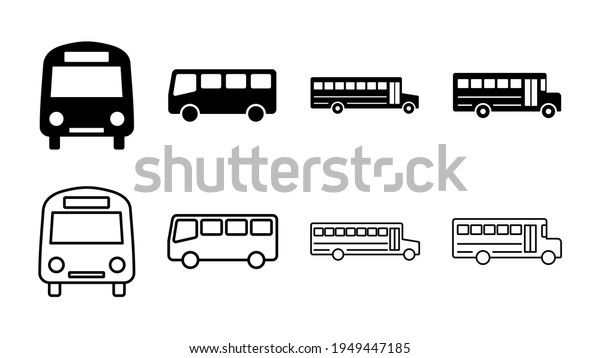 Bus icon set. bus vector\
icon