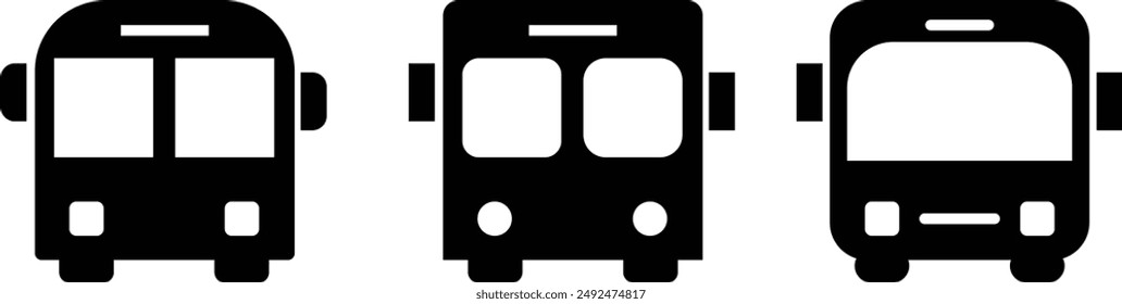 Bus icon set. bus vector icon eps 10