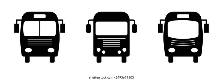 Bus icon set. bus vector icon. Bus icon. Eps 10.