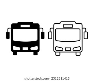 Bus icon set vector illustration 