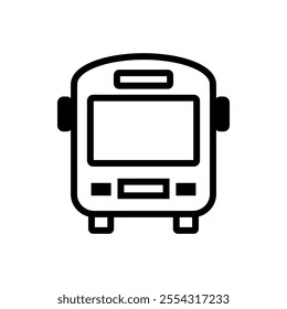 Bus icon set. Vector illustration.