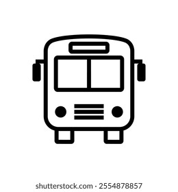 Bus icon set. Vector illustration.