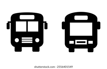 Bus icon set. Vector illustration.