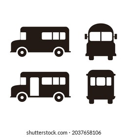 Bus icon set. bus vector icon isolated on a white background.