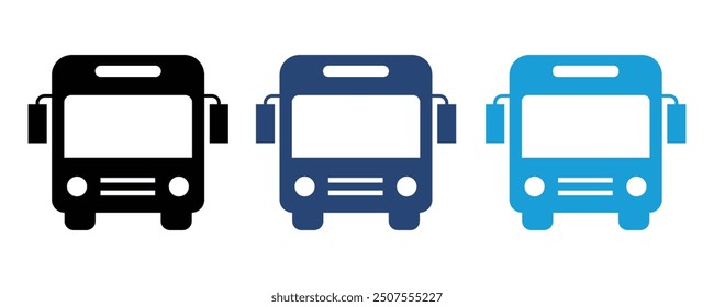 Bus icon set. bus vector icon, School bus icon logo vector template, Education icon concepts, transport symbol, isolated in white background.