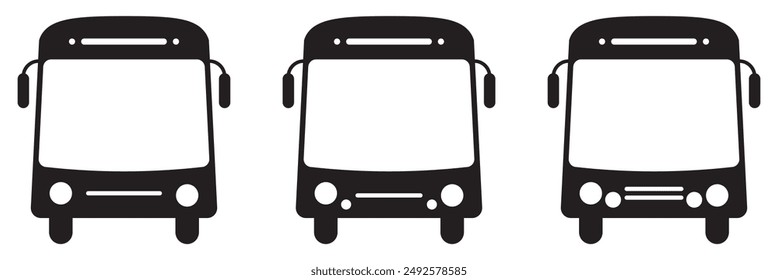 Bus-Icon-Set Vektorgrafik. Bus-Zeichen und -Symbol. Transport-Symbol. eps 10