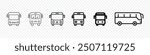 Bus icon set. bus vector icon, Bus icon vector for web and mobile app. bus sign and symbol. transport symbol, transport icon. car vector illustration for web design, isolated on white background