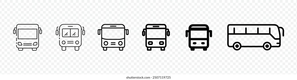 Bus icon set. bus vector icon, Bus icon vector for web and mobile app. bus sign and symbol. transport symbol, transport icon. car vector illustration for web design, isolated on white background